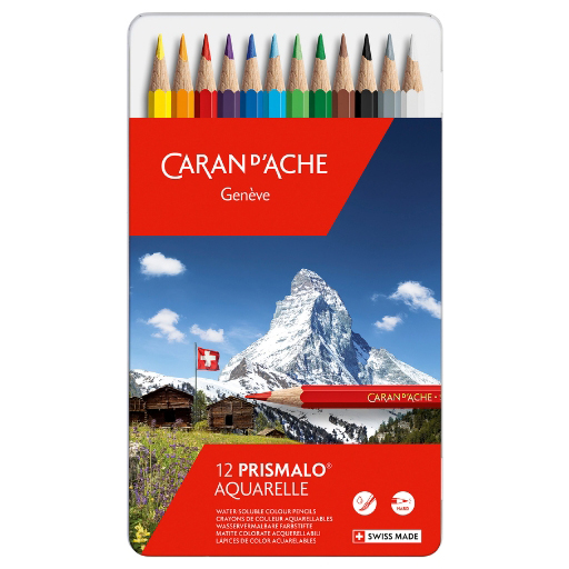 CARAN D'ACHE CAJAS METÁLICAS PRISMALO AQUARELLE LÁPICES DUROS ACUARELABLES