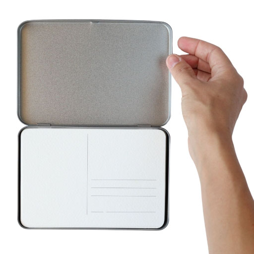 ETCHR CAJA METÁLICA POSTALES PARA ACUARELA 300 G GRANO FINO 25% ALGODÓN