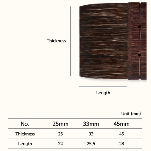 HEREND FLAT MOTTLER BRUSH PETIT GRIS SQUIRREL SHORT HANDLE SERIES FF-1004