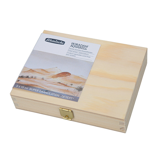 SCHMINCKE CAJA MADERA ACUARELA HORADAM SUPER GRANULATION SERIE DESERT 5 X 15 ML
