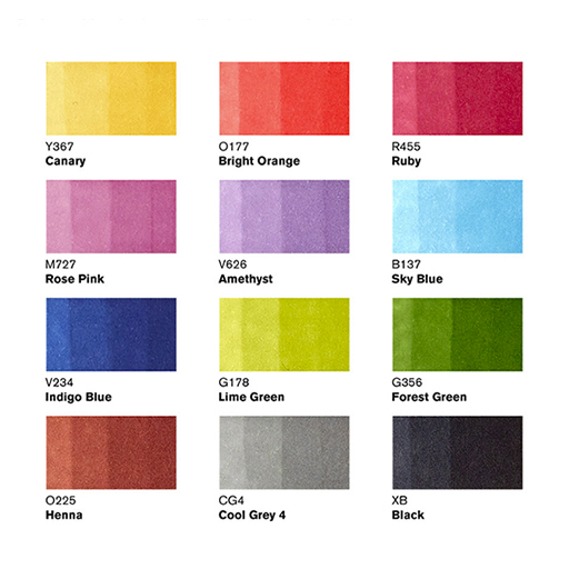 WINSOR & NEWTON PROMARKER SET 12+1 SET 1