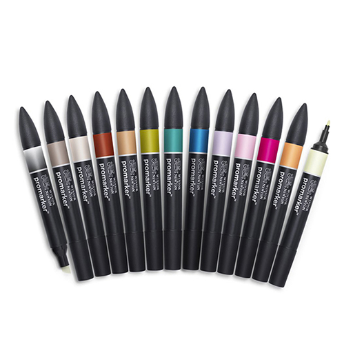 WINSOR & NEWTON PROMARKER SET OF 12+1 MANGA ROMANCE