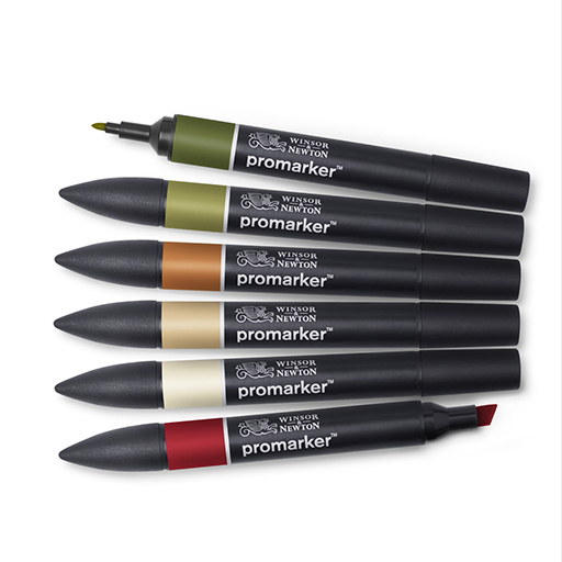 WINSOR & NEWTON PROMARKER SET 6 LANDSCHAFT 1