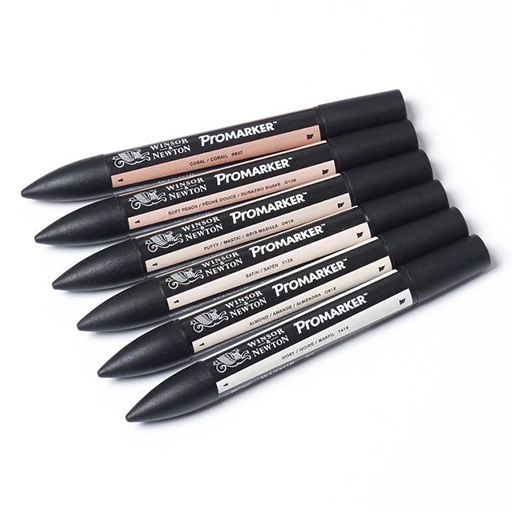 WINSOR & NEWTON PROMARKER SET 6 TONOS PIEL 1 CLAROS