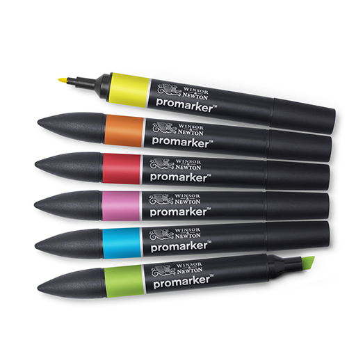 WINSOR & NEWTON PROMARKER SET 6 TONOS VIBRANTES