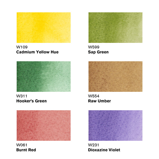 WINSOR & NEWTON PROMARKER WATERCOLOUR SET 6 TONOS FOLLAJE