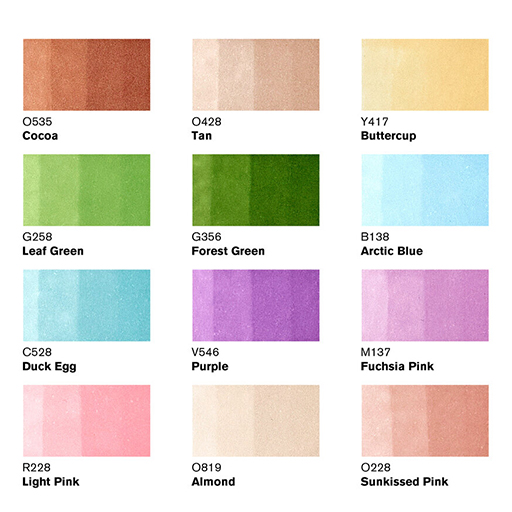 WINSOR & NEWTON PROMARKER SET OF 12+1 MANGA FANTASY