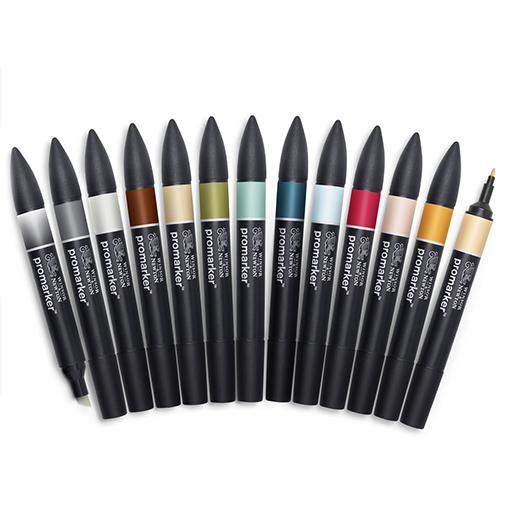 WINSOR & NEWTON PROMARKER SET OF 12+1 MANGA EXPANSION PACK 2