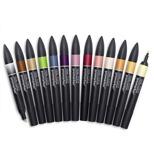 WINSOR & NEWTON PROMARKER SET 12 +1 MANGA STEAMPUNK