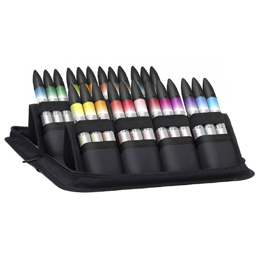 WINSOR & NEWTON PROMARKER WATERCOLOUR SET BASISKOLLEKTION 24 MARKER + ETUI
