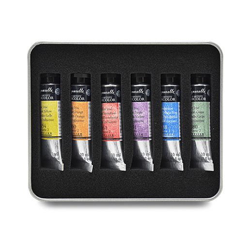 SENNELIER L'AQUARELLE IRISIERENDE AQUARELLFARBE 6 X 10 ML TUBEN IM METALLETUI - STARTERSET