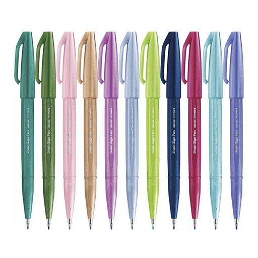 PENTEL BRUSH SIGN PEN TOUCH PASTEL - FEUTRE PINCEAU