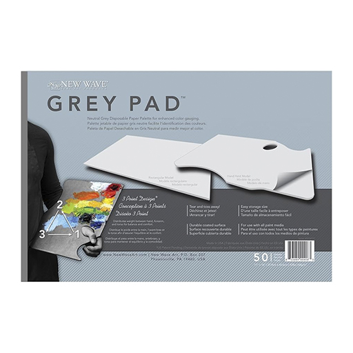 NEW WAVE GREY PAD PAPER PALETTE - PALETA DE PAPEL GRIS 50 HOJAS