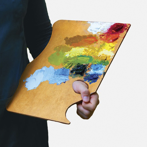 NEW WAVE PALETA DE PINTOR HIGHLAND NATURAL STAIN WOOD - PARA DIESTROS