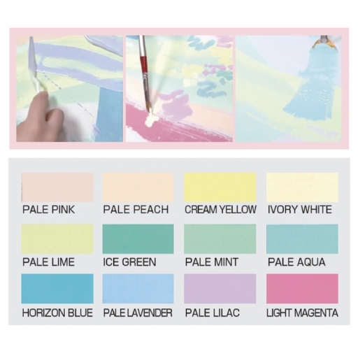 HOLBEIN ACRYLA GOUACHE SET D442 -  12 COLORES PASTEL