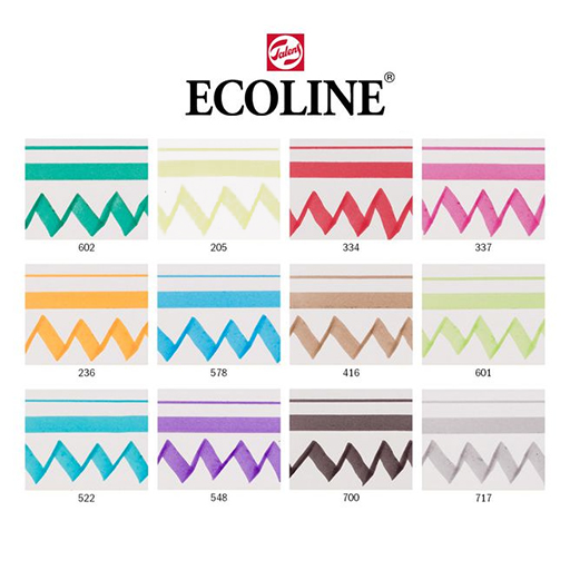 ECOLINE DUOTIP MARKER SET WITH WATER-BASED INK 12 COLOURS