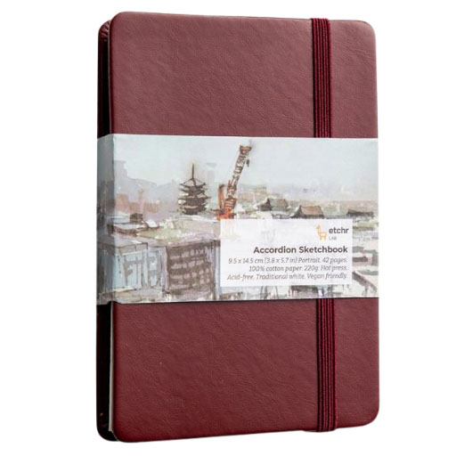 ETCHR ACCORDION SKETCHBOOK 220 G - 230G 100% ALGODÓN