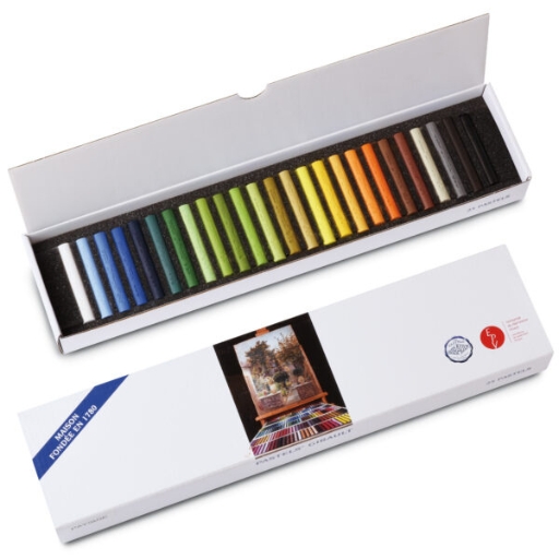 GIRAULT 25 PASTELLKREIDEN IN KARTONSCHACHTEL LANDSCHAFT SET
