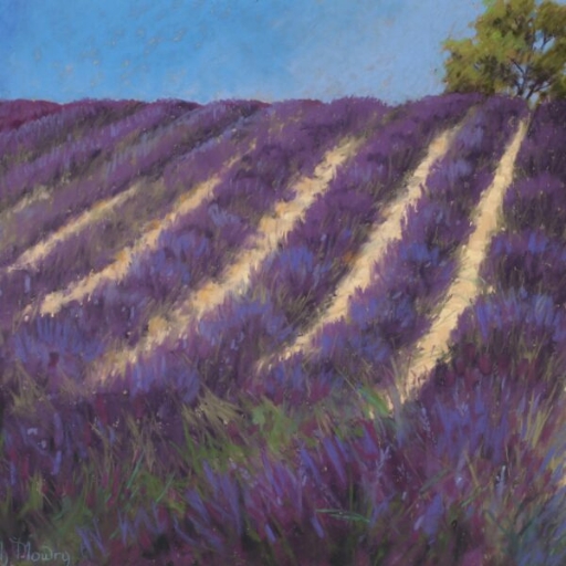 GIRAULT CARDBOARD BOX OF 50 PASTELS ELISABETH MOWRY SELECTION - POETIC LANDSCAPE