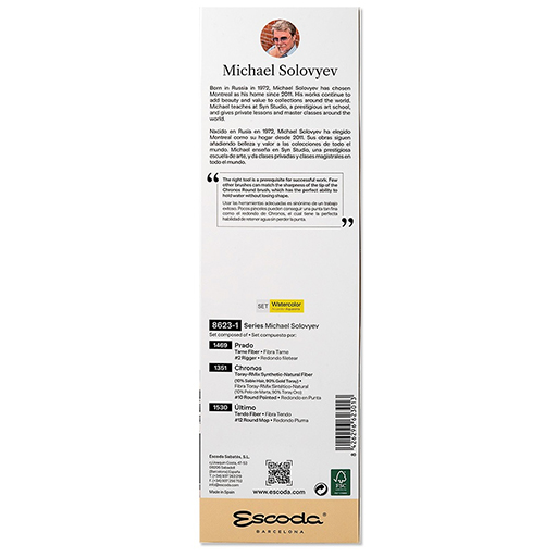 ESCODA EDICIÓN ESPECIAL MICHAEL SOLOVYEV - SET DE PINCELES SERIE  8623-1