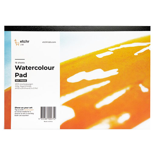 ETCHR WATERCOLOUR PAPER BLOC WOOD PULP - BLOC ACUARELA 300 G PULPA DE MADERA
