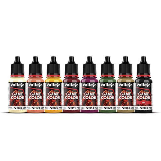 VALLEJO GAME COLOR SET FANTASY 8 COLORES AZTEC DRAGONS POR ÁNGEL GIRÁLDEZ 72306