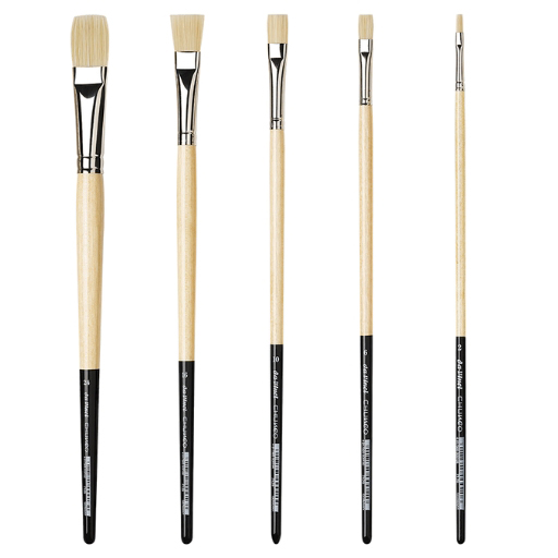 DA VINCI CHUNEO FLAT BRUSH SYNTHETIC BRISTLE LONG HANDLE FOR OIL AND ACRYLIC SERIES 7129