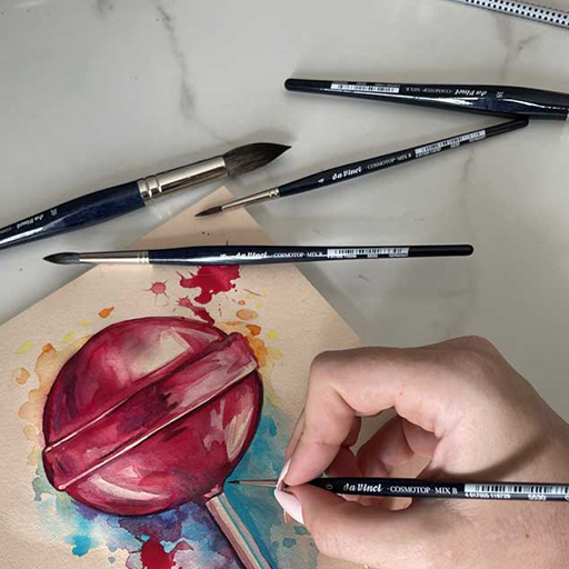 DA VINCI COSMOTOP MIX B ROUND WATERCOLOUR BRUSH SERIES 5530