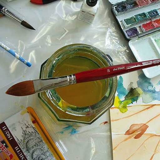 DA VINCI COSMOTOP SPIN OVAL-POINTED BRUSH SYNTHETIC FIBRE FOR WATERCOLOUR SERIES 5584
