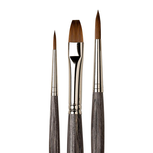 DA VINCI SET OF 3 COLINEO GOUACHE BRUSHES SHORT HANDLE SERIES 4202