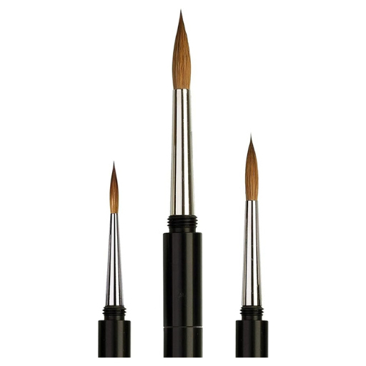 DA VINCI SET 3 RUNDE REISEPINSEL SYNTHETIKFASERN SERIE 5382-1573