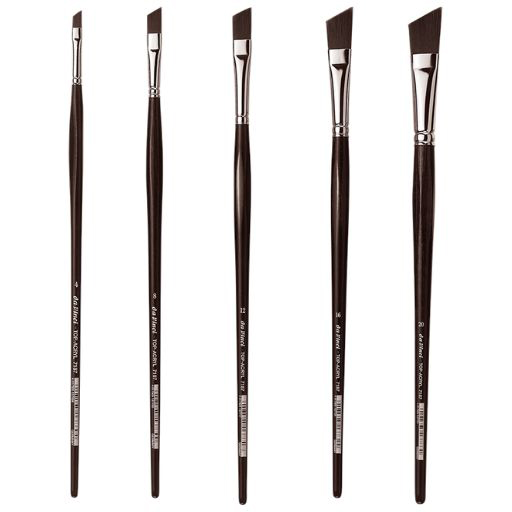 DA VINCI TOP-ACRYL SLANTED BRUSH SYNTHETIC FIBRE LONG HANDLE FOR OIL AND ACRYLIC SERIES 7187