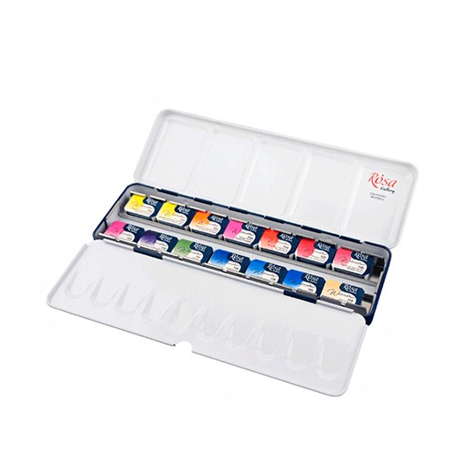 ROSA GALLERY AQUARELL-METALLKASTEN BOTANICAL SET 14 NÄPFCHEN