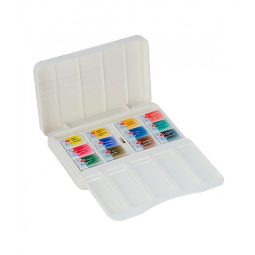 WHITE NIGHTS CAJA ACUARELA 12 GODETS COLORES ESTÁNDAR