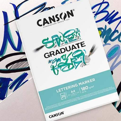 CANSON GRADUATE LETTERING MARKER PAD 180 G 20 PLAIN SHEETS