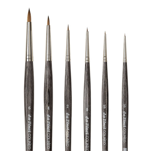 DA VINCI COLINEO PINCEL REDONDO SINTÉTICO DE RETOQUE MANGO CORTO SERIE 5526
