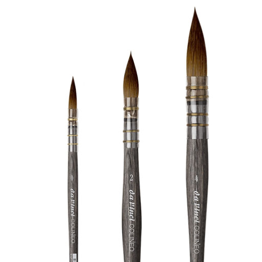 DA VINCI COLINEO RUNDPINSEL SYNTHETIK LANGER PINSELKOPF KURZER STIEL SERIE 442