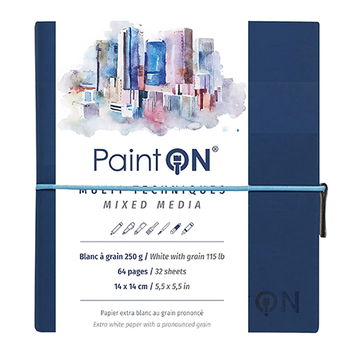 CLAIREFONTAINE PAINT ON BLAUES SKIZZENBUCH FADENBINDUNG WEIẞES MIXED MEDIA PAPIER 250 G