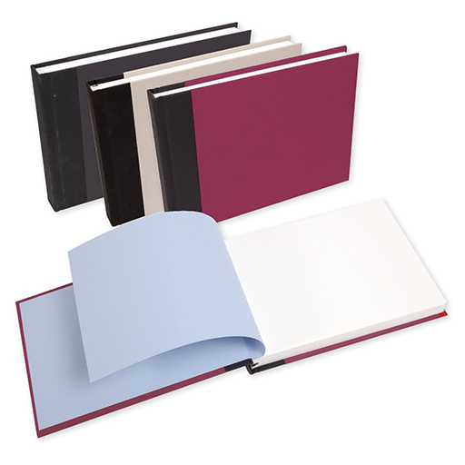 CLAIREFONTAINE TRAVEL NOTEBOOK CLOTH-COVERED HARDCOVER STITCHED BINDING WHITE PAPER 180 G
