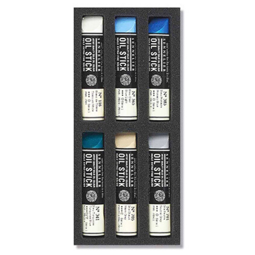 SENNELIER SET MIT 6 MINI OIL STICKS SEELANDSCHAFT
