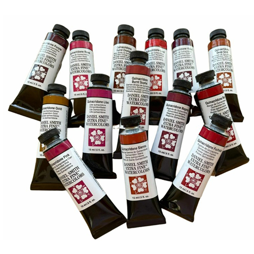 DANIEL SMITH QUINACRIDONES THE FULL COLLECTION WATERCOLOR SET - KOMPLETTES SET 14 X 15 ML CHINACRIDON AQUARELLFARBEN