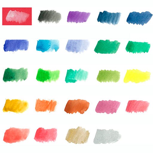 AKASHIYA GANSAI KARTONETUI 24 TRADITIONELLE JAPANISCHE AQUARELLFARBEN AP260 24V