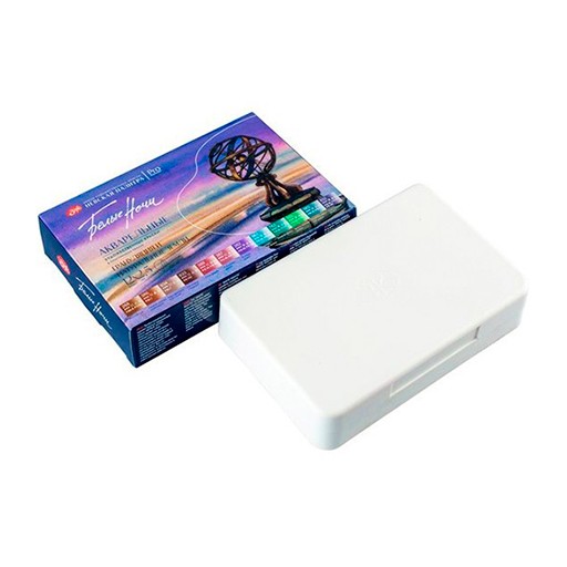 SAN PETERSBURGO WHITE NIGHTS SET GRANULATION AND NATURAL EARTH - CAJA ACUARELA CON 12 GODETS