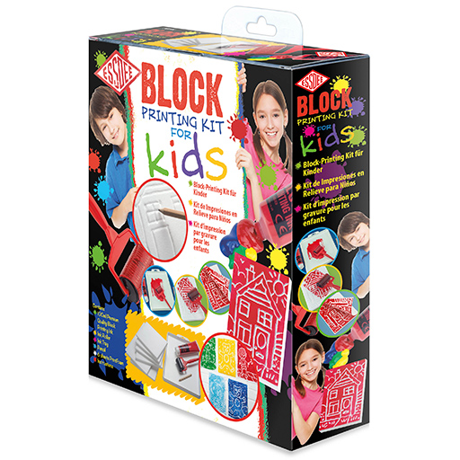 ESSDEE BLOCK PRINTING KIT FOR KIDS - SET LINOLEOGRAFIA PER BAMBINI