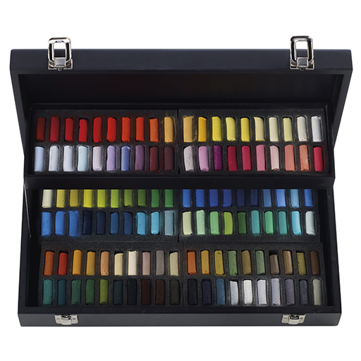 SENNELIER PASTELS À L'ÉCU COFFRET BOIS SET UNIVERSEL 120 DEMI-PASTELS