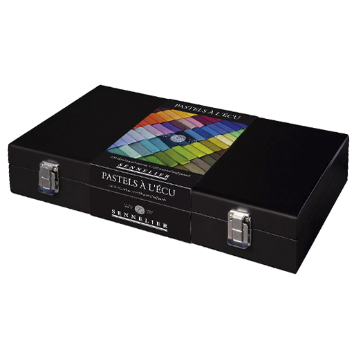SENNELIER PASTELS À L'ÉCU COFFRET BOIS SET UNIVERSEL 120 DEMI-PASTELS