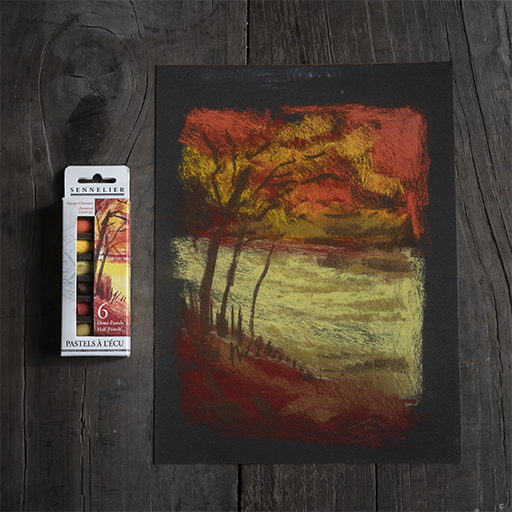 SENNELIER PASTELS À L'ÉCU HERBST-SET 6 HALBE PASTELLKREIDEN
