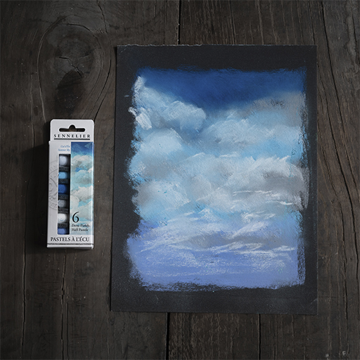SENNELIER PASTELS À L'ÉCU SUMMER SKY SET OF 6 HALF PASTELS