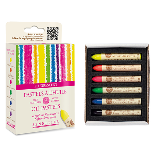 SENNELIER PASTELS À L'HUILE SET FLUORESCENT 6 PASTELS