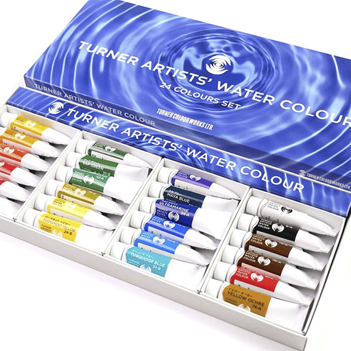 TURNER ARTISTS' WATERCOLOUR SET OF 24 X 5 ML TUBES
